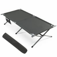 Folding Camping Bed Extra Wide Military Cot up to 330Lbs w/ Carry Bag & Storage