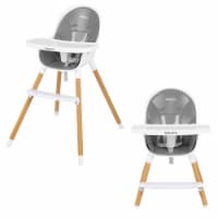 4-in-1 Convertible Baby High Chair Infant Feeding Chair w/Adjustable Tray Grey
