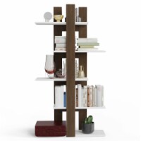 5-Tier Bookshelf Freestanding Storage Shelf Tree Bookshelf Room Divider
