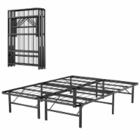 Gymax 14'' Twin/Full/Queen Size Metal Platform Bed Foldable Mattress Foundation Tool-Free