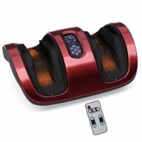 Shiatsu Foot Massager Kneading & Rolling Foot Massager Heat Function Red