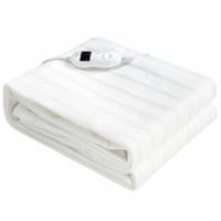 Gymax Electric Heated Mattress Pad Twin/Full/Queen/King Size w/ Overheat Protection 54'' x