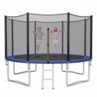 Gymax 8/10/12/14/15/16 FT Outdoor Trampoline Bounce Combo W/Safety Closure Net Ladder Black
