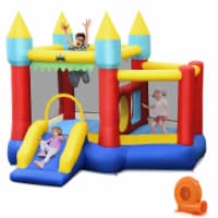 Inflatable Bounce House Slide Jumping Castle w/ Tunnels Ball Pit & 550W Blower