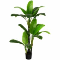 5 FT Artificial Tree Fake Banana Plant Faux Tropical Tree for Indoor & Outdoor