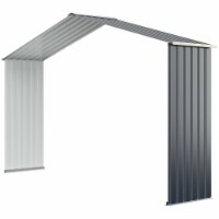 Outdoor Storage Shed Extension Kit for 7/9.1/11.2 ft Shed Width Grey Grey for 11.2 ft Shed