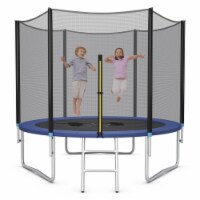 Gymax 8/10/12/14/15/16 FT Outdoor Trampoline Bounce Combo W/Safety Closure Net Ladder Black