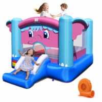 Inflatable Bounce House 3-in-1 Elephant Theme Inflatable Castle w/ 550W Blower