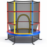 Gymax 55'' Trampoline for Kids Toddler Recreational Trampoline w/ Safety Enclosure Net