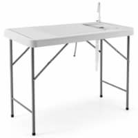 Folding Portable Fish Fillet Hunting Cleaning Cutting Table with Sink Faucet
