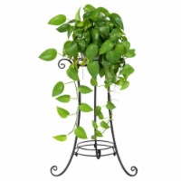 Gymax Metal Plant Stand for Flower Pot Metal Display Shelf Potted Holder Rack