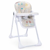 Baby High Chair Folding Feeding Chair W/ Multiple Recline & Height Positions Grey