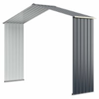Outdoor Storage Shed Extension Kit for 7/9.1/11.2 ft Shed Width Grey Grey for 9.1 ft Shed