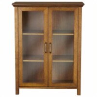 Elegant Home Fashions Avery 2-Door Floor Cabinet in Oil Oak