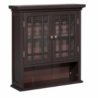 Elegant Home Fashions Wooden Bathroom Wall Storage Cabinet Room Space Saver, Espresso