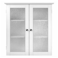 Elegant Home Fashions Bathroom Wall Storage Cabinet Space Saver w/ 3 Shelves White