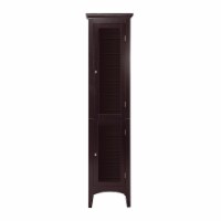 Elegant Home Fashions Wooden Bathroom Cabinet Standing Tall Unit Brown ELG-598