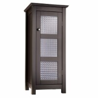 Elegant Home Fashions Wooden Bathroom Cabinet Floor & Glass Door Brown 6216