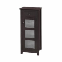 Elegant Home Fashions Wooden Bathroom Floor Storage Cabinet Space Saver Organizer, Brown