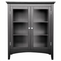 Elegant Home Fashions Madison 2-Door Floor Cabinet in Dark Espresso