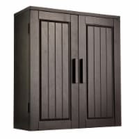 Elegant Home Fashions Wooden Bathroom Wall Cabinet Living Room Storage Space Saver, Espresso