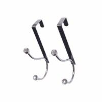 Elegant Home Fashions Single Hook Over The Door Hanger Pack of 2 Clear OTD-3809