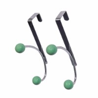 Elegant Home Fashions Single Hook Over The Door Hanger Pack of 2 Teal OTD-3812