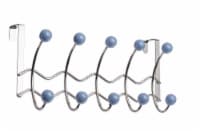 Elegant Home Fashions Over the Door 10 Hooks Hangers Chrome Periwinkle OTD-3822