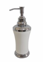Elegant Home Fashions Bathroom Hand Lotion Dispenser Ceasar Ivory/Silver AC12204