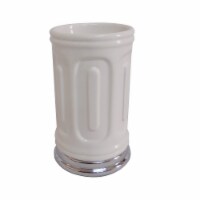 Elegant Home Fashions Bathroom Tumbler Toothbrush Holder White Glenda AC13101