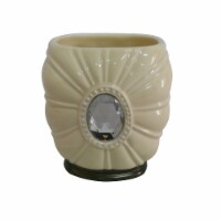Elegant Home Fashions Bathroom Tumbler Holder Jemma Ivory & Silver Gem AC13201