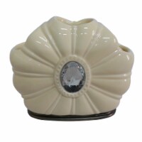 Elegant Home Fashions Bathroom Toothbrush Holder Stand Jemma Ivory AC13203