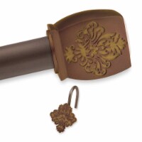 Elegant Home Fashions Bathroom Shower Curtain Hooks & Rod Set Sylvia RH20030