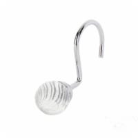 Elegant Home Fashions Bathroom Shower Curtain Hooks Set of 12 Silver HK40013