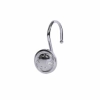 Elegant Home Fashions Bathroom Shower Curtain Hooks Set of 12 Chrome HK40106