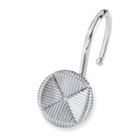 Elegant Home Fashions Bathroom Shower Curtain Hooks Set of 12 Chrome HK40115