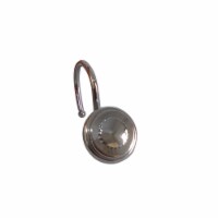 Elegant Home Fashions Bathroom Shower Curtain Hooks Set 12 Cap Chrome HK40127