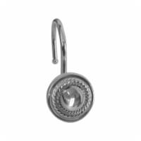 Elegant Home Fashions Bathroom Shower Curtain Hooks Set 12 Rope Chrome HK40136