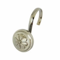 Elegant Home Fashions Bathroom Shower Curtain Hooks Wagon Wheel Nickel HK40159