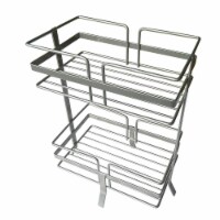 Elegant Home Fashions Bathroom 2-Tiered Shower Caddy Unit Chrome Silver ESC-024