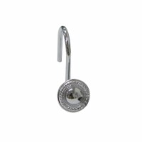 Bathroom Shower Curtain Hooks Set Of 12 Chrome Silver 9040