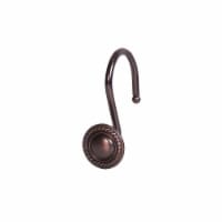 Elegant Home Fashions Bathroom Shower Curtain Hooks Set Of 12 Chrome Bronze 9057