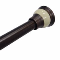 Elegant Home Fashions Bathroom Shower Curtain Pole Finial Rod Bronze/Ivory 9170