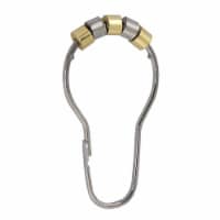 Elegant Home Fashions Bathroom Shower Curtain Hook Rings Square Silver 9347