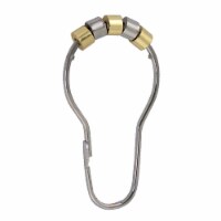 Elegant Home Fashions Bathroom Shower Curtain Hook Rings Square Silver 9347
