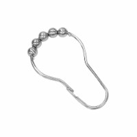 Bathroom Shower Curtain Hook Rings Metal Satin Nickel 9781