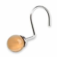 Elegant Home Fashions Globe Shower Curtain Hook Chrome Acrylic Brown 1253