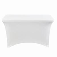 Iceberg 16513 4 ft. Stretch Fabric Table Cover, White