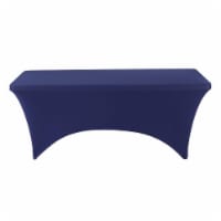 Iceberg 16536 8 ft. Stretch Fabric Table Cover, Blue