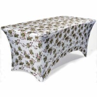 Iceberg 16724 6 ft. Hollies Stretch Fabric Table Cover